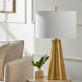 Modern European furniture - Gold Faceted Base Table Lamp - www.oroa.com