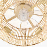 Modern European furniture - Rattan Cane 4-Light Chandelier - www.oroa.com