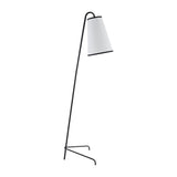 Modern European furniture - White Linen Tilted Floor Lamp - www.oroa.com