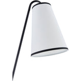 Modern European furniture - White Linen Tilted Floor Lamp - www.oroa.com