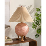 Modern European furniture - Pleated Linen Cement Table Lamp - www.oroa.com