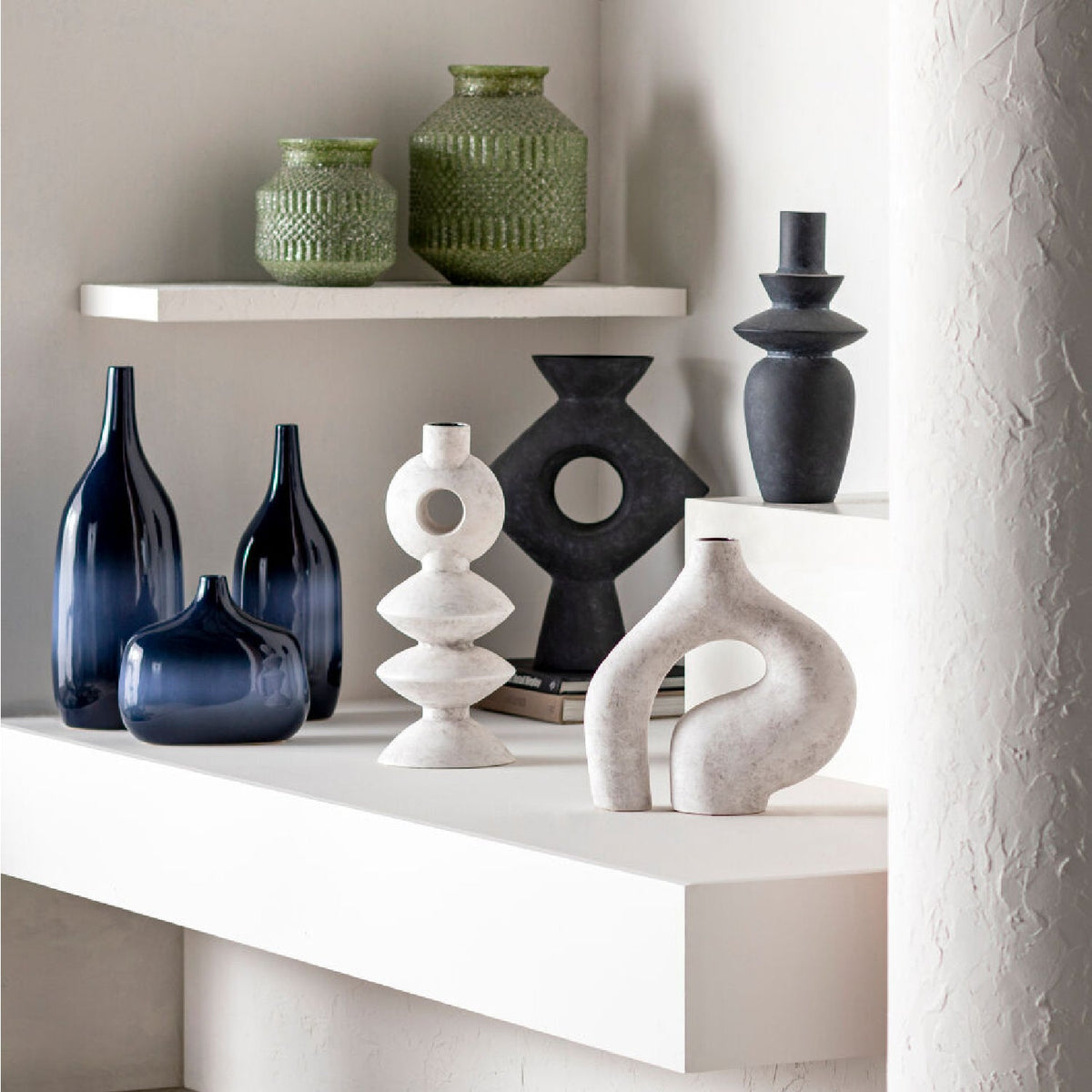 Modern European furniture - Matte Ceramic Sculptural Vase - www.oroa.com
