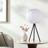 Modern European furniture - White Cotton Tripod Table Lamp - www.oroa.com