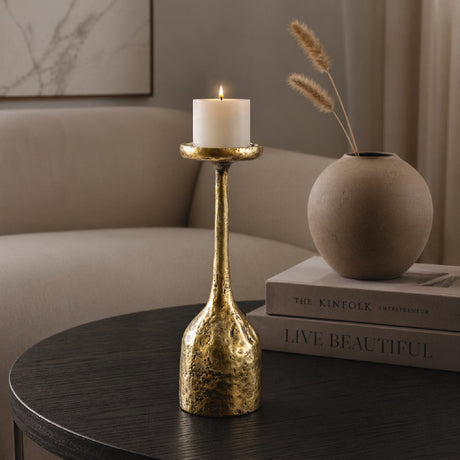 Modern European furniture - Antiqued Iron Candleholder S - www.oroa.com