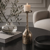 Modern European furniture - Antiqued Iron Candleholder S - www.oroa.com