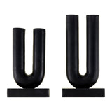 Modern European furniture - Black U-Shaped Sculpture Set (2) - www.oroa.com