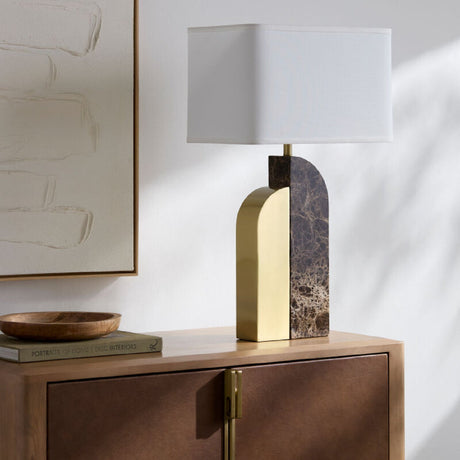 Modern European furniture - Black Marble Accent Table Lamp - www.oroa.com