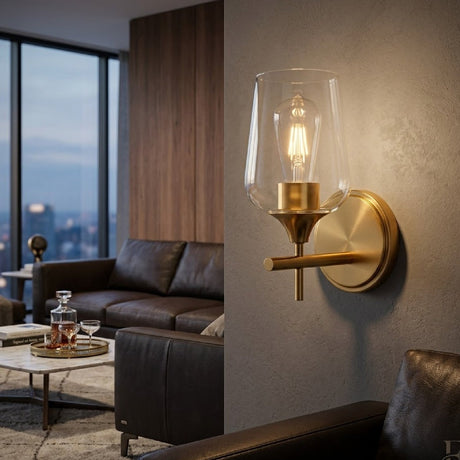 Modern European furniture - Glass Shade Wall Lamp - www.oroa.com