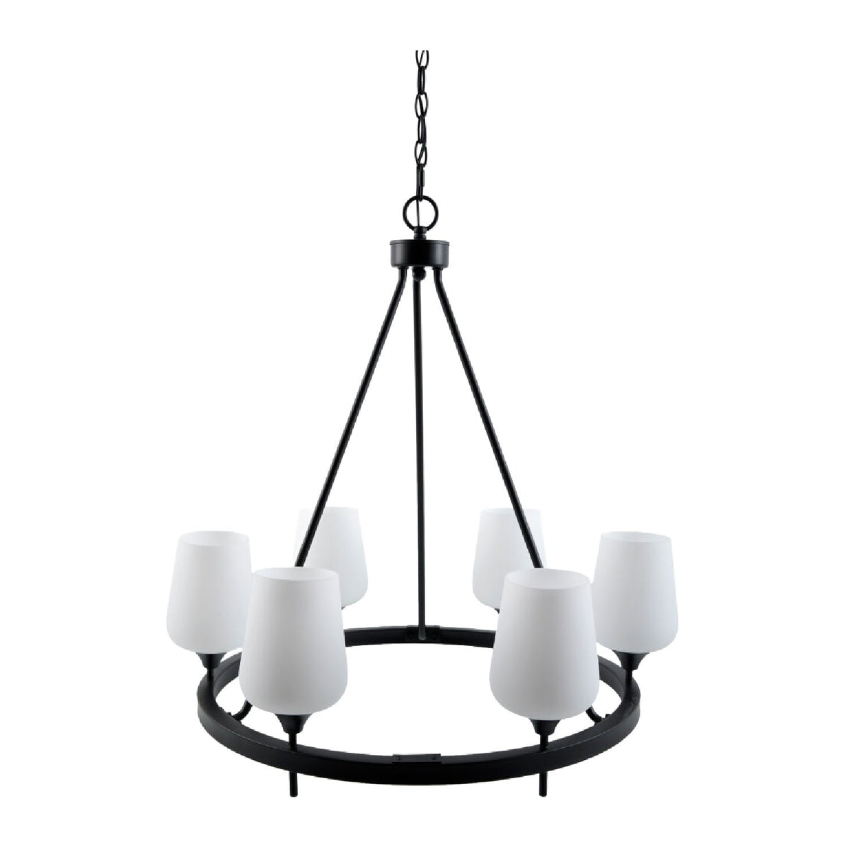 Modern European furniture - Iron Ring Glass Chandelier - www.oroa.com