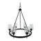 Modern European furniture - Iron Ring Glass Chandelier - www.oroa.com