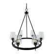 Modern European furniture - Iron Ring Glass Chandelier - www.oroa.com
