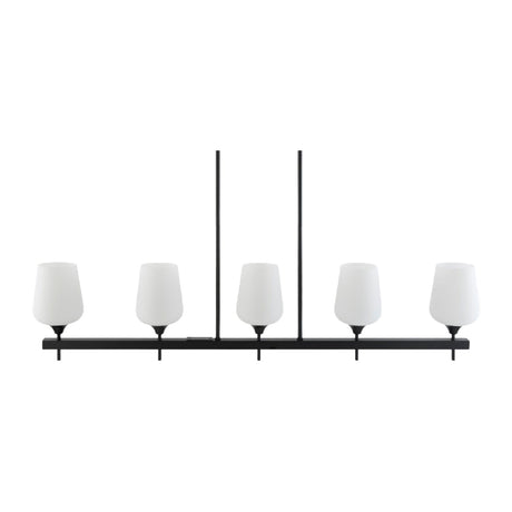 Modern European furniture - Glass 5-Light Linear Chandelier - www.oroa.com