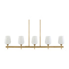 Modern European furniture - Glass 5-Light Linear Chandelier - www.oroa.com