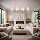 Modern European furniture - Glass 5-Light Linear Chandelier - www.oroa.com