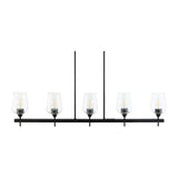 Modern European furniture - Glass 5-Light Linear Chandelier - www.oroa.com