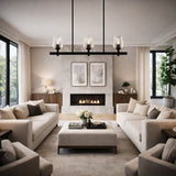 Modern European furniture - Glass 5-Light Linear Chandelier - www.oroa.com