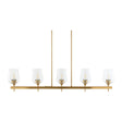 Modern European furniture - Glass 5-Light Linear Chandelier - www.oroa.com