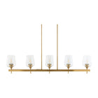 Modern European furniture - Glass 5-Light Linear Chandelier - www.oroa.com