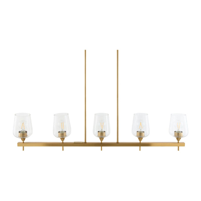 Modern European furniture - Glass 5-Light Linear Chandelier - www.oroa.com