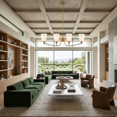 Modern European furniture - Glass Shades 4-Light Chandelier - www.oroa.com