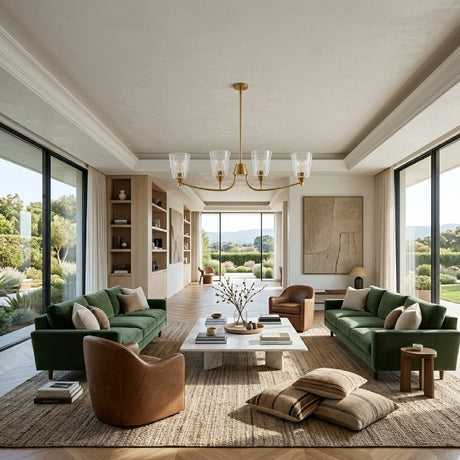 Modern European furniture - Glass Shades 4-Light Chandelier - www.oroa.com