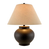 Modern European furniture - Ceramic Beige Linen Table Lamp - www.oroa.com