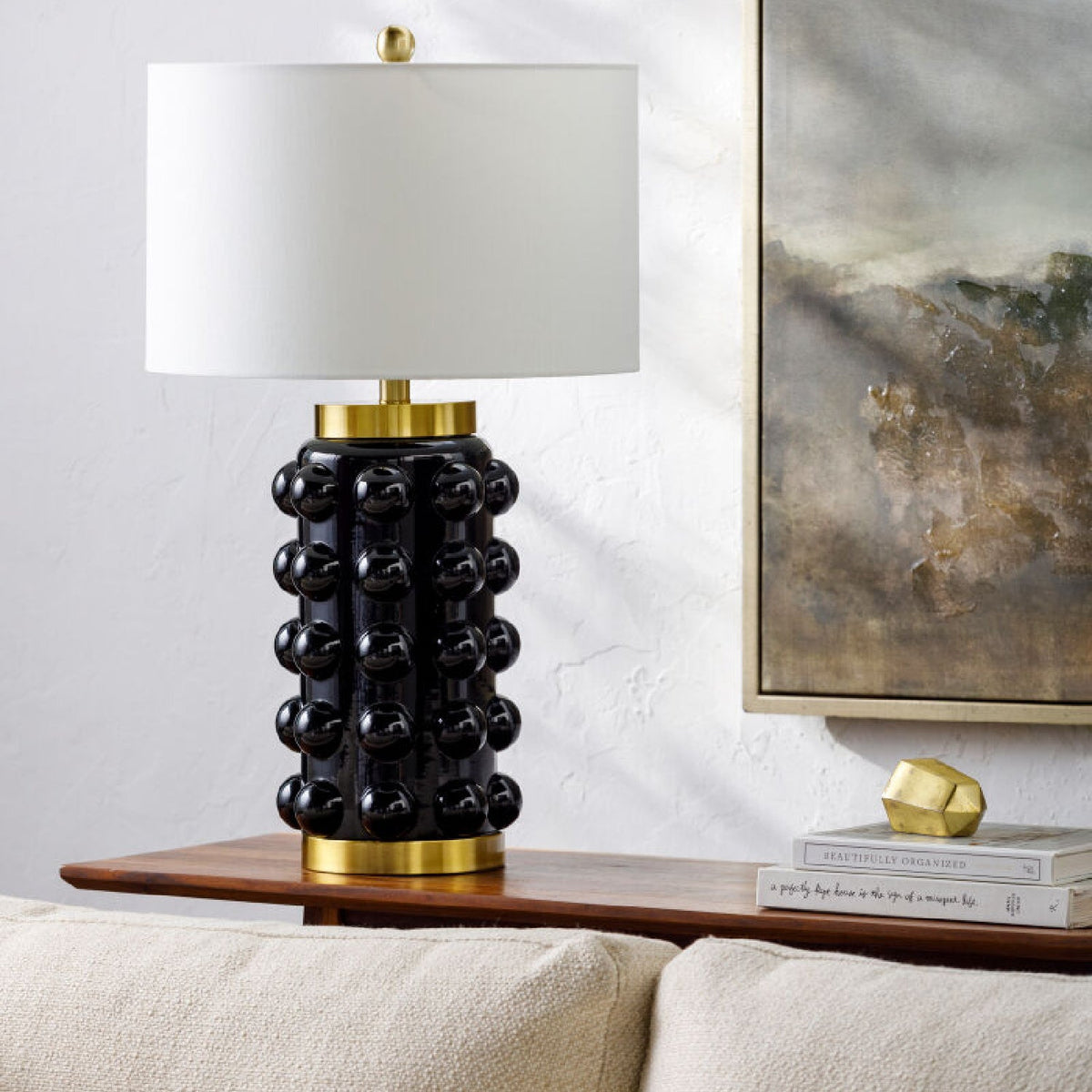 Modern European furniture - Embellished Glass Accent Table Lamp - www.oroa.com