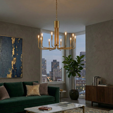 Modern European furniture - Gold 10-Light Pendant Lamp - www.oroa.com