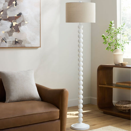 Modern European furniture - Painted White Accent Floor Lamp - www.oroa.com