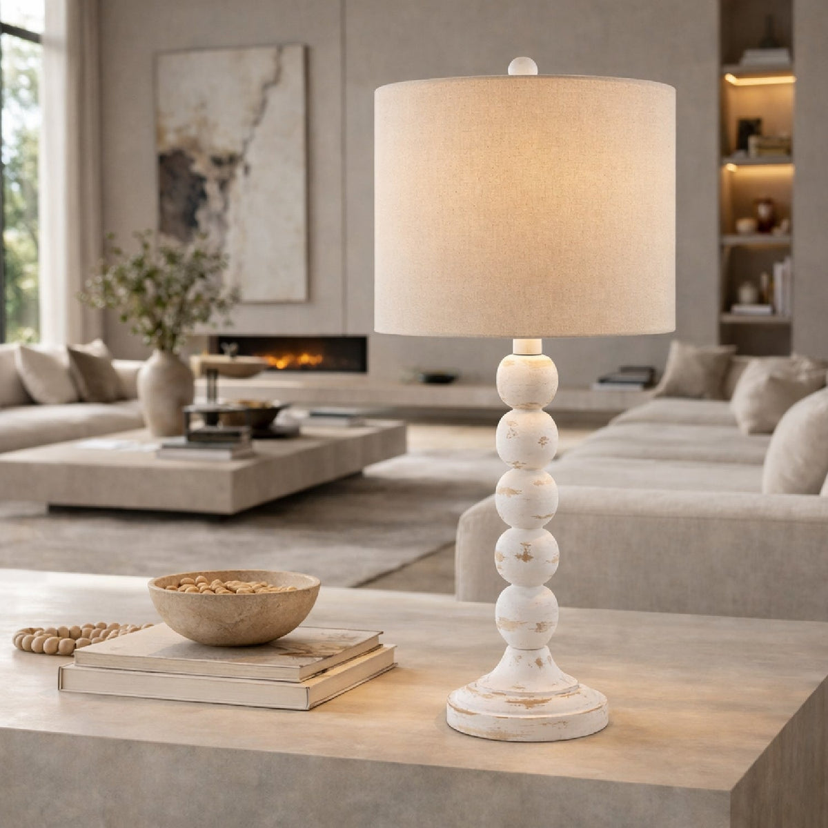 Modern European furniture - Stacked Spheres Accent Table Lamp L - www.oroa.com
