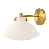 Modern European furniture - White Glass Dome Wall Lamp - www.oroa.com