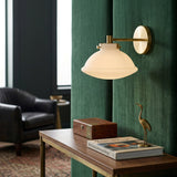 Modern European furniture - White Glass Dome Wall Lamp - www.oroa.com