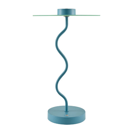 Modern European furniture - Blue Wavy Accent Table Lamp - www.oroa.com