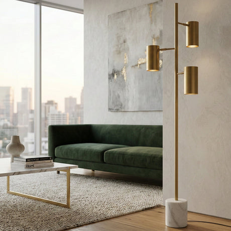 Modern European furniture - Gold 3-Light Accent Floor Lamp - www.oroa.com