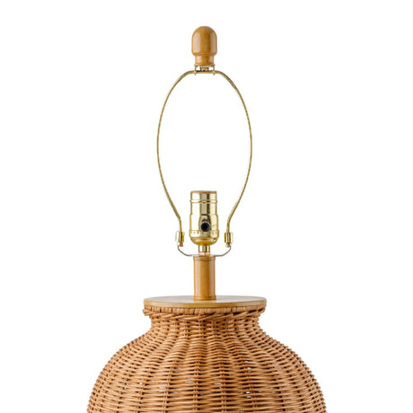 Modern European furniture - Brown Rattan Accent Table Lamp - www.oroa.com