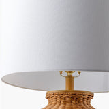 Modern European furniture - Brown Rattan Accent Table Lamp - www.oroa.com