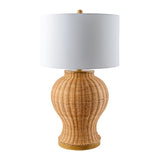 Modern European furniture - Brown Rattan Accent Table Lamp - www.oroa.com