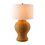 Modern European furniture - Brown Rattan Accent Table Lamp - www.oroa.com