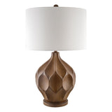 Modern European furniture - Brown Carved Accent Table Lamp - www.oroa.com