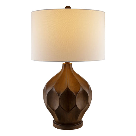 Modern European furniture - Brown Carved Accent Table Lamp - www.oroa.com
