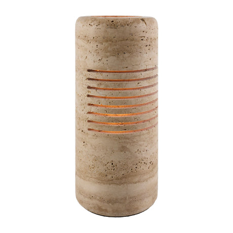 Modern European furniture - Beige Travertine Accent Table Lamp - www.oroa.com