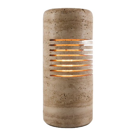 Modern European furniture - Beige Travertine Accent Table Lamp - www.oroa.com