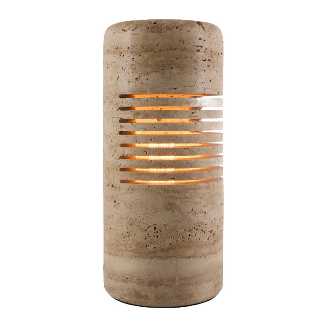 Modern European furniture - Beige Travertine Accent Table Lamp - www.oroa.com