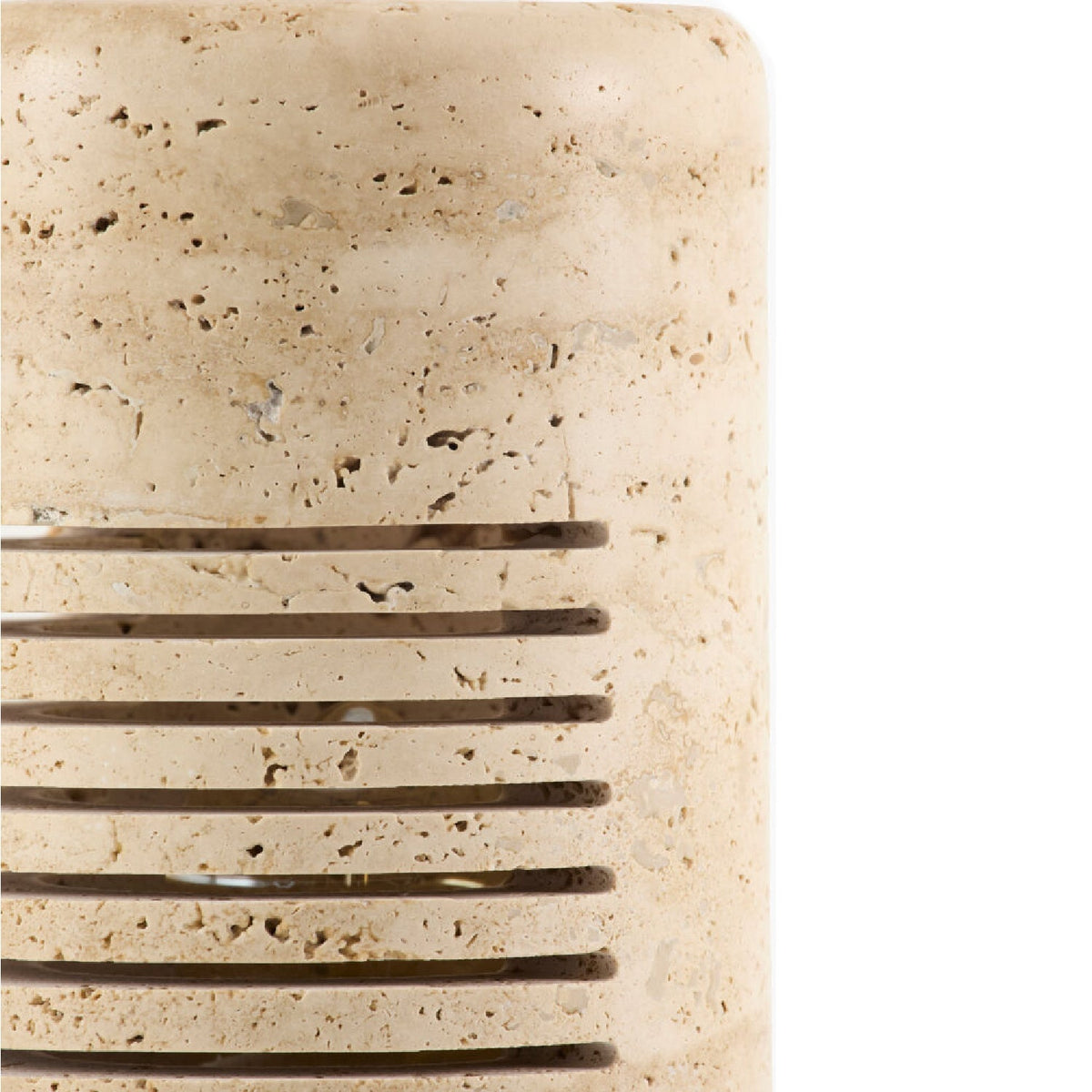 Modern European furniture - Beige Travertine Accent Table Lamp - www.oroa.com