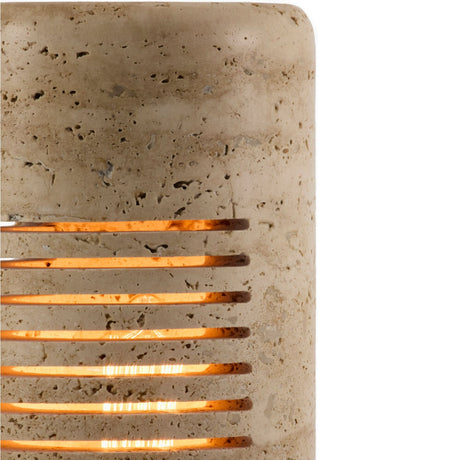Modern European furniture - Beige Travertine Accent Table Lamp - www.oroa.com