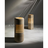 Modern European furniture - Beige Travertine Accent Table Lamp - www.oroa.com