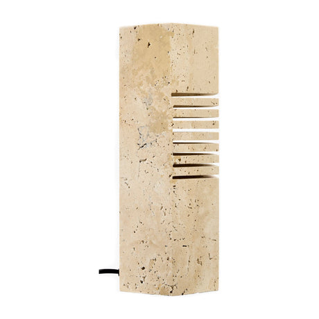 Modern European furniture - Beige Travertine Accent Table Lamp - www.oroa.com