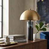 Modern European furniture - Gold Metal Dome Table Lamp - www.oroa.com