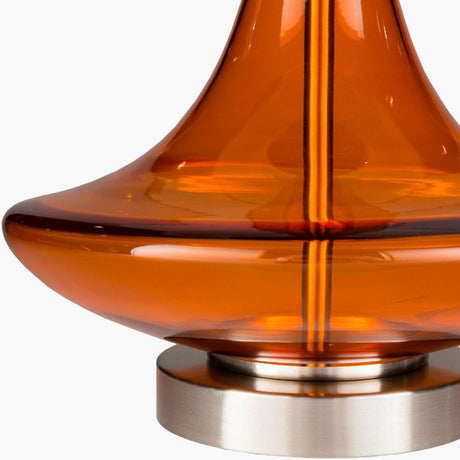 Modern European furniture - Orange Glass Accent Table Lamp - www.oroa.com