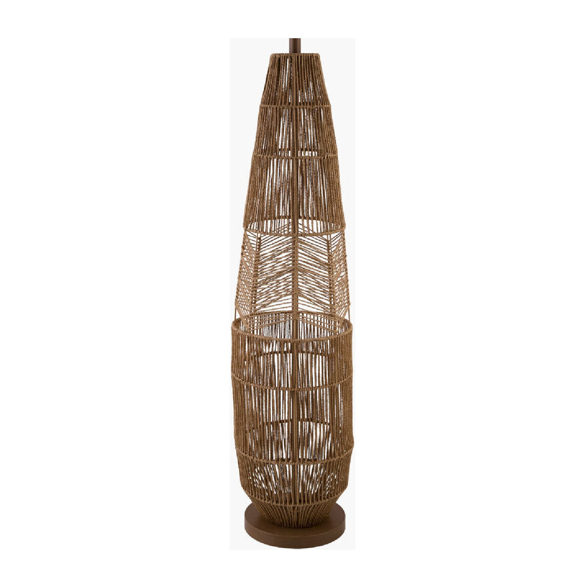 Modern European furniture - Natural Rattan Accent Floor Lamp - www.oroa.com